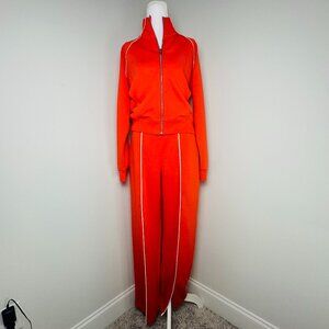Spanx Airessentials Pique Full Zip Track Suit in Poppy - Women's Small